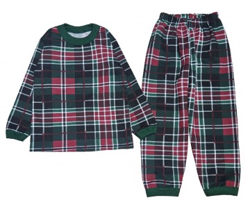 Начісна піжама новорічна зелена (36) 