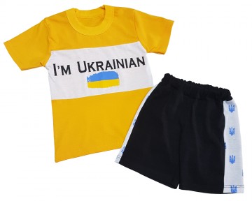 Комплект летний для мальчика  "I'M UKRAINIAN" (34-40)