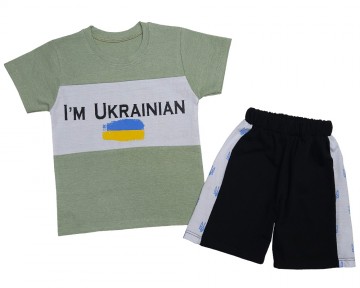 Комплект летний для мальчика  "I'M UKRAINIAN" (28-34)